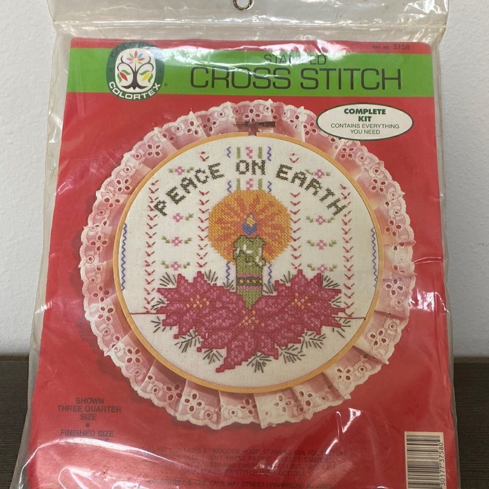 Peace On Earth Vintage Cross Stitch Vintage
